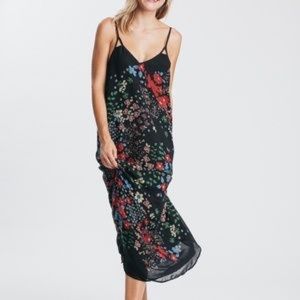 Karen Zambos Sleeveless Floral Maxi Dress S